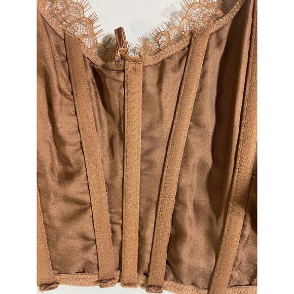 Victoria's Secret Very Sexy Caramel Kiss Corset S Bustier Brown Unlined Boned - Picture 8 of 10